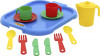 Набор детской посуды Анюта с подносом на 2 персоны фото 2 — Полесье Россия
