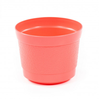 Цветочный горшок розовый Жасмин d132 мм - 0,8л, h 105мм — Полесье Россия