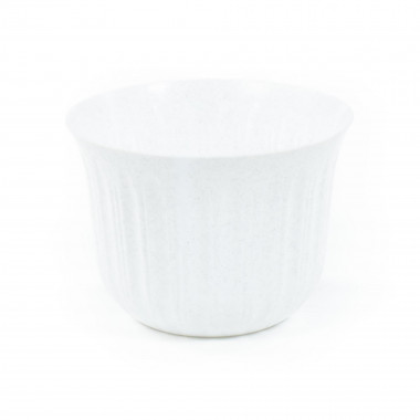 Цветочный горшок белый мрамор Лира d185 мм, h135 мм - 2,1 л — Полесье Россия