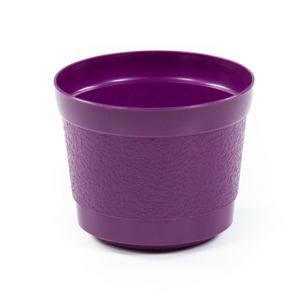 Цветочный горшок фиолетовый Жасмин д.132 мм - 0,8 л фото 1 — Полесье Россия