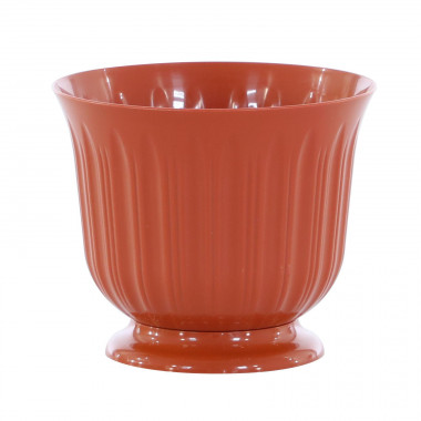 Цветочный горшок коричневый Лира d185 мм, h140 мм с подставкой - 2,1 л — Полесье Россия