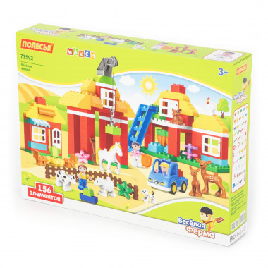 Конструктор Макси Весёлая ферма (156 элементов) — Полесье Россия