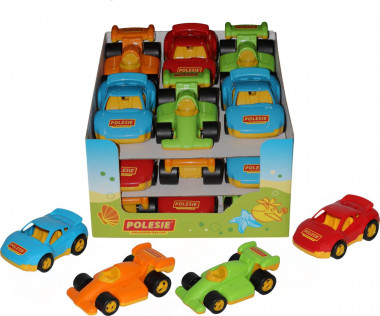 Автомобиль (дисплей Polesie №14) Автомобили Спринт гоночный (9 шт), Вираж гоночный (9 шт) — Полесье Россия