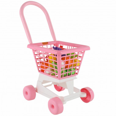Тележка Supermarket №1 розовая + набор продуктов — Полесье Россия