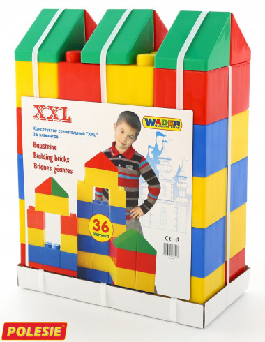 Конструктор строительный XXL, 36 элементов Wader 37527 — Полесье Россия
