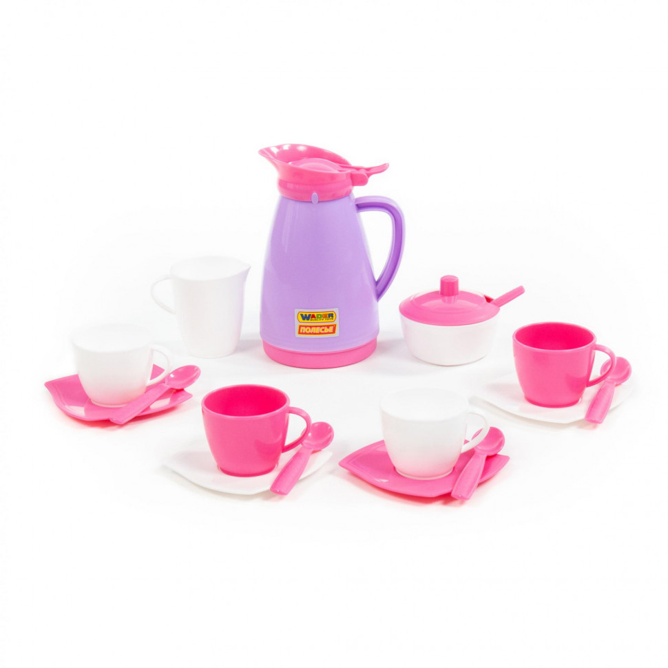 Набор детской посуды Алиса на 4 персоны (Pretty Pink) фото 1 — Полесье Россия