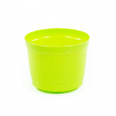Цветочный горшок лимонно - зелёный Жасмин d155 мм, h121 мм - 1,5 л — Полесье Россия