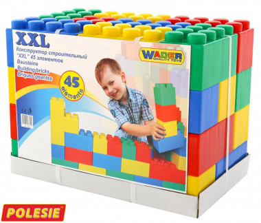 Конструктор строительный XXL, 45 элементов Wader 37510 — Полесье Россия