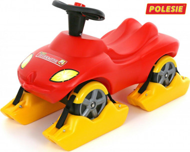 Детская каталка снегоход Пожарная команда (звук, лыжи) — Полесье Россия