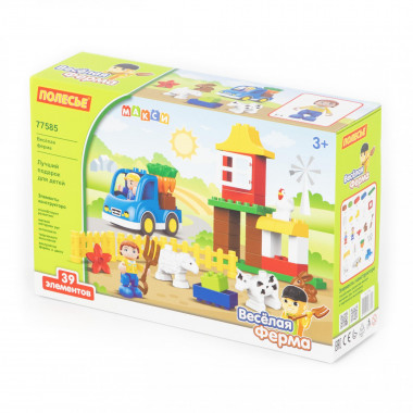 Конструктор Макси Весёлая ферма (39 элементов) — Полесье Россия