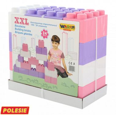 Конструктор строительный XXL, 24 элемента (v2)   Wader 40107 — Полесье Россия