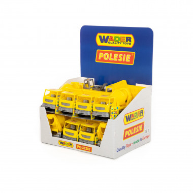 Строительная машина ConsTruction (Дисплей №1) Агат самосвал (6 шт), Агат бетоновоз (4 шт), Агат фронтальный погрузчик (2шт) — Полесье Россия