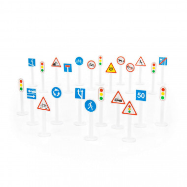 Набор дорожных знаков №3 (24 элемента) — Полесье Россия