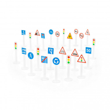 Набор дорожных знаков №3 (24 элемента) — Полесье Россия