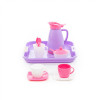 Набор детской посуды Алиса с подносом на 2 персоны (Pretty Pink) фото 2 — Полесье Россия