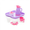 Набор детской посуды Алиса с подносом на 2 персоны (Pretty Pink) фото 4 — Полесье Россия