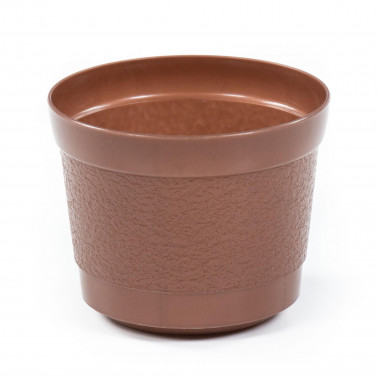 Цветочный горшок коричневый перламутр Жасмин d173 мм, h140 мм - 2 л — Полесье Россия