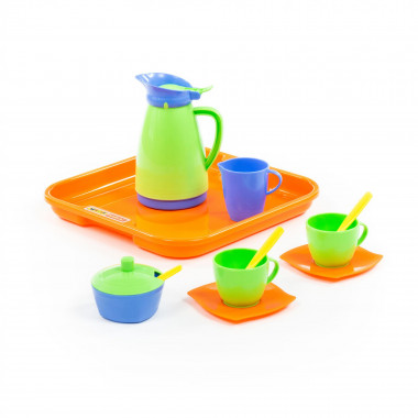 Набор детской посуды Алиса с подносом на 2 персоны — Полесье Россия