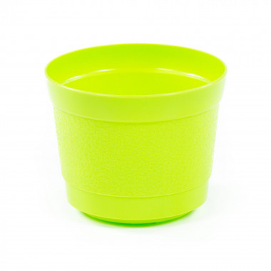 Цветочный горшок лимонно - зелёный Жасмин d173 мм, h140 мм - 2 л — Полесье Россия