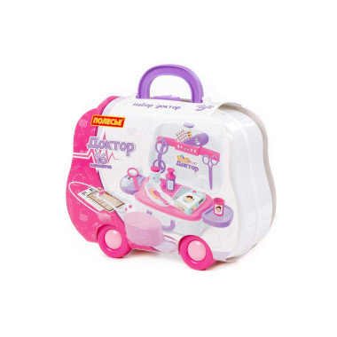 Набор Доктор №18 (16 элементов) (в чемоданчике на колёсиках) — Полесье Россия