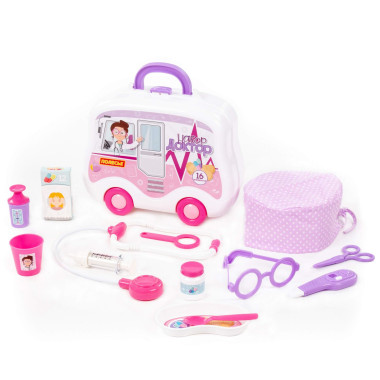 Набор Доктор №18 (16 элементов) (в чемоданчике на колёсиках) — Полесье Россия