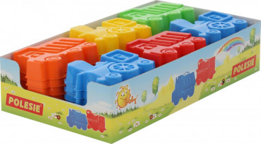 Формочка транспортная (Дисплей) Самосвал (18 шт), паровоз (18 шт) — Полесье Россия