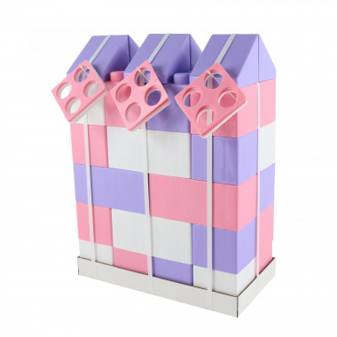 Конструктор строительный XXL, 36 элементов (v2) + соединитель (30 элементов) Wader 68064 — Полесье Россия