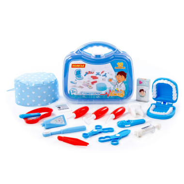 Набор Доктор №23 Стоматолог (19 элементов, в чемоданчике среднем) — Полесье Россия
