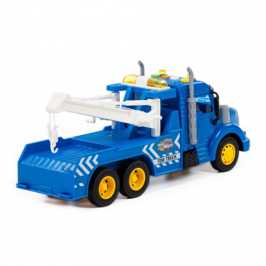 Профи, автомобиль-эвакуатор инерционный (свет, звук) синий — Полесье Россия