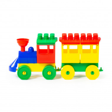 Конструктор - Паровоз с одним вагоном — Полесье Россия