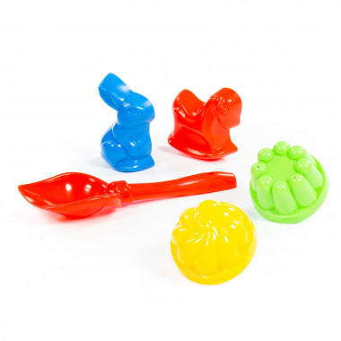 Набор №329 (лопатка №5, формочки круглые, заяц, лошадка) — Полесье Россия