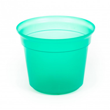 Цветочный горшок прозрачный зеленый Эва d150 мм, h121 мм - 1,25 л — Полесье Россия