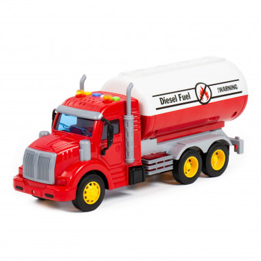 Профи, автомобиль с цистерной инерционный (свет, звук) красный — Полесье Россия