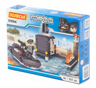 Конструктор Классик Город. Полиция-1.6 (101 эл.) совместим с Лего — Полесье Россия