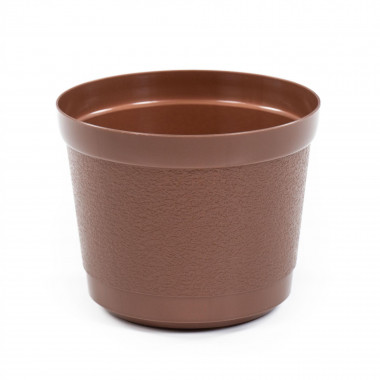 Цветочный горшок коричневый перламутр Жасмин d217 мм, h173 мм - 4 л — Полесье Россия