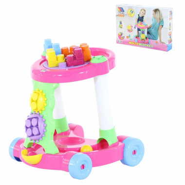 Каталка игровая с конструктором (13 элементов) — Полесье Россия