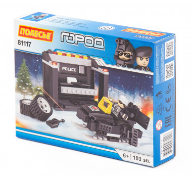 Конструктор Классик Город. Полиция-1.8 (103 эл.) совместим с Лего — Полесье Россия