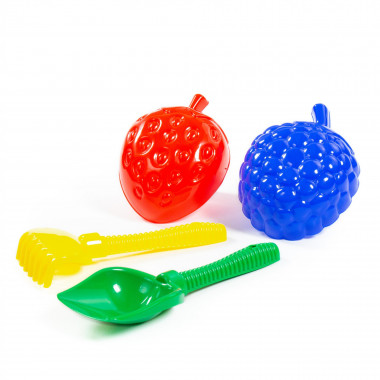 Набор №412 (лопата №6, грабли №6, большие формочки ягоды) — Полесье Россия