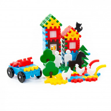 Конструктор Семья 108 элементов в ведерке — Полесье Россия