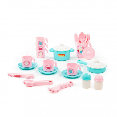 Набор детской посуды Настенька на 6 персон (V4) (38 элементов) — Полесье Россия