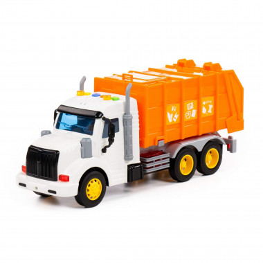 Профи, автомобиль коммунальный инерционный (свет, звук) оранжевый — Полесье Россия