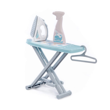 Набор игровой Утюжок №3 с гладильной доской, пульверизатором и вешалкой (серо-голубой, в коробке) — Полесье Россия