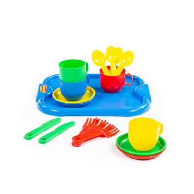 Набор детской посуды Минутка с подносом на 4 персоны — Полесье Россия