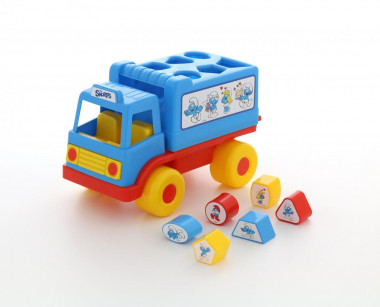 Логический грузовичок Смурфики с 6 кубиками №1 — Полесье Россия