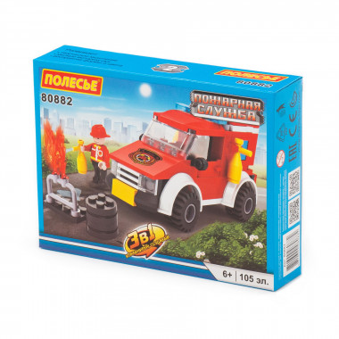 Конструктор Классик Пожарная служба-1.2 (105 эл.) совместим с Лего — Полесье Россия