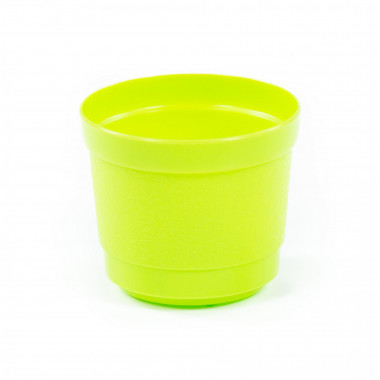 Цветочный горшок лимонно - зелёный Жасмин d89 мм, h79 мм - 0,3 л — Полесье Россия