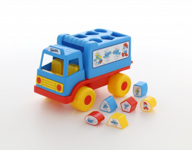 Логический грузовичок Смурфики с 6 кубиками №2 — Полесье Россия