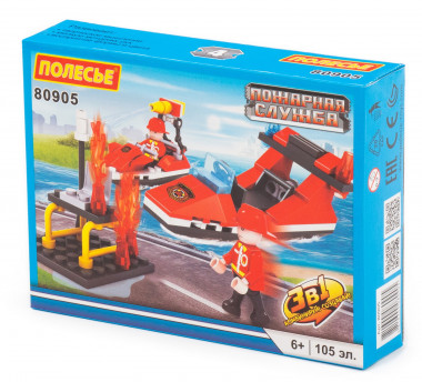 Конструктор Классик Пожарная служба-1.4 (105 эл.) совместим с Лего — Полесье Россия