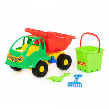 Набор №56 (самосвал Муравей, ведро-крепость, лопатка, грабельки) — Полесье Россия