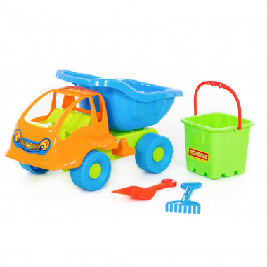 Набор №56 (самосвал Муравей, ведро-крепость, лопатка, грабельки) — Полесье Россия